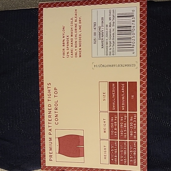 Merona Premium Patterned Tights - Picture 3 of 4